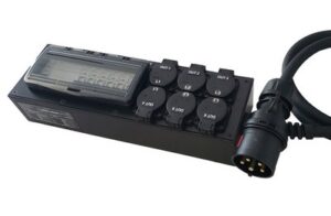 POWERBOX 32A BRICKQ.  IN: C32A5P. OUT 6xSCH. RCD+MCB. 2m